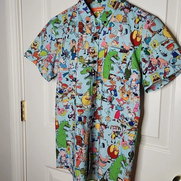 Nickelodeon x RSVLTS Short Sleeve Shirt Nickelodeon Characters Graphic Size XL - Picture 2 of 9